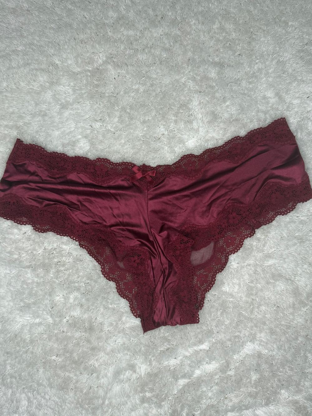 NWOT Victoria’s Secret Very Sexy Burgundy Strappy Lace Cheeky Panty M